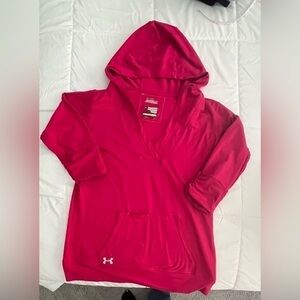 Under Armour All Season Gear Pink Hoodie. Size Small